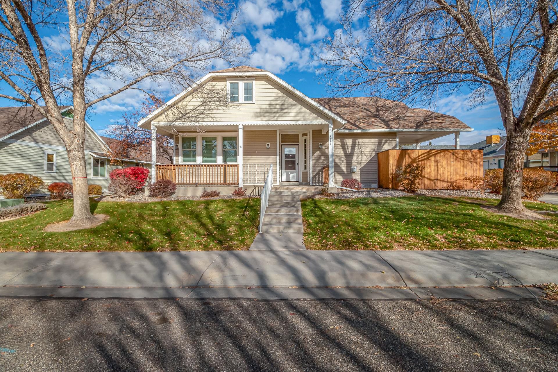 OPEN HOUSE SUN. JAN. 19TH 2P-4P - Welcome to this pristine 2-bedroom, 2-bathroom ranch-style townhome with 1,325 square feet of living space, nestled within the desirable Village at Country Creek - an exceptional 55+ community just minutes from downtown Fruita. A rare find and a perfect "lock-and-leave" option for those seeking low-maintenance living. The attached 2-car garage adds convenience, while the HOA covers landscaping, snow removal, irrigation, clubhouse access, & more! Inside, you'll be greeted by an abundance of natural light that highlights the gorgeous hardwood flooring in the living and dining areas. The spacious master suite features double vanities, a walk-in shower, a large closet, and a separate linen closet for added storage. Step outside to the covered patio, perfect for relaxing with your morning coffee or enjoying quiet evenings. Don’t miss the opportunity to see all that this exceptional home has to offer!