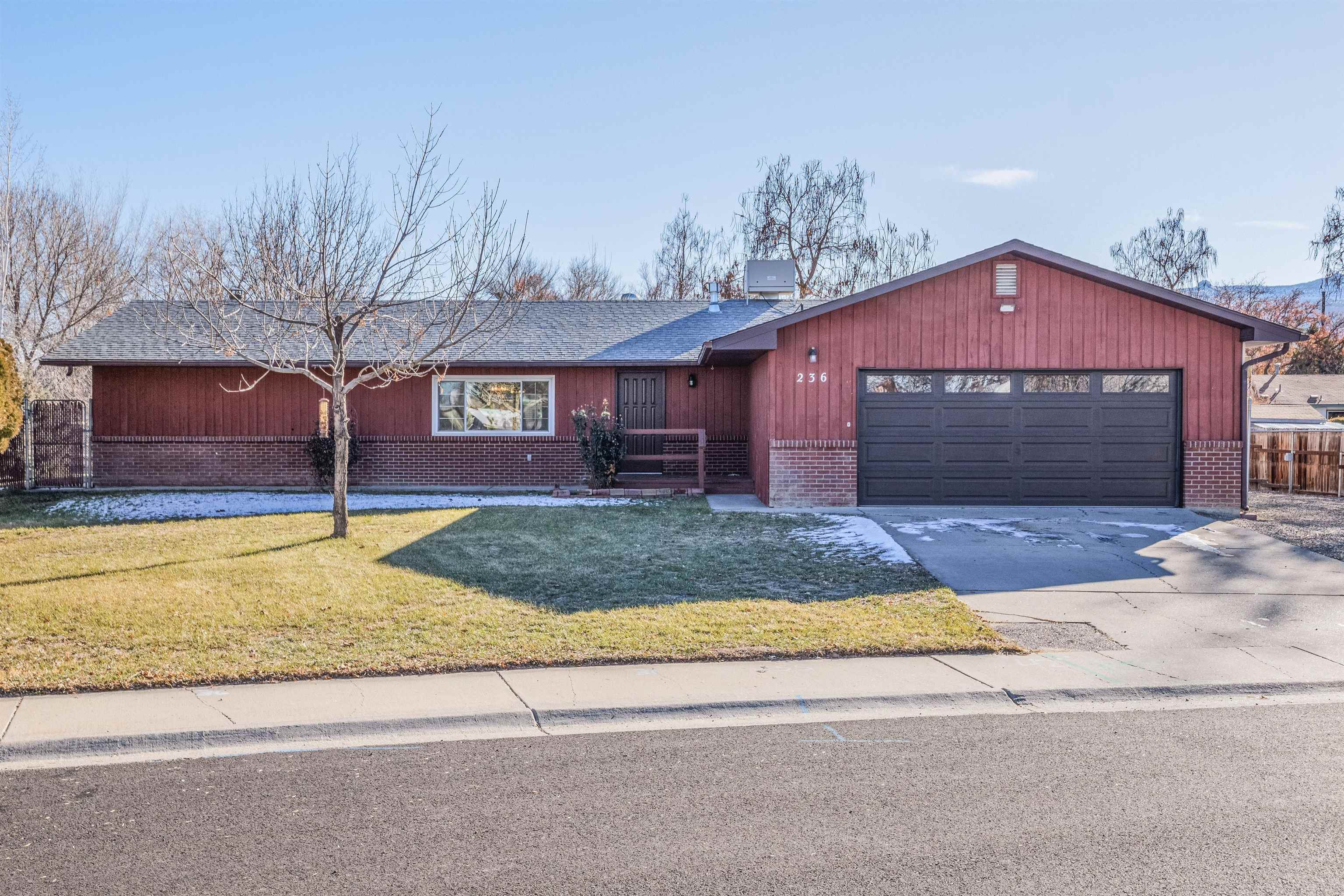 Awesome 3-bedroom home plus office located in the desirable small town of Fruita. This home boasts an open floor plan with a large lot, huge rv parking area, 2 family rooms and a wood stove. Very laxed HOA that includes irrigation. Sits in a quiet cult de sac in a mature neighborhood. Awesome covered back patio with plenty of room to entertain. Close to biking and hiking trails and a short drive for I-70 interstate access. New carpet throughout this well-kept home!!