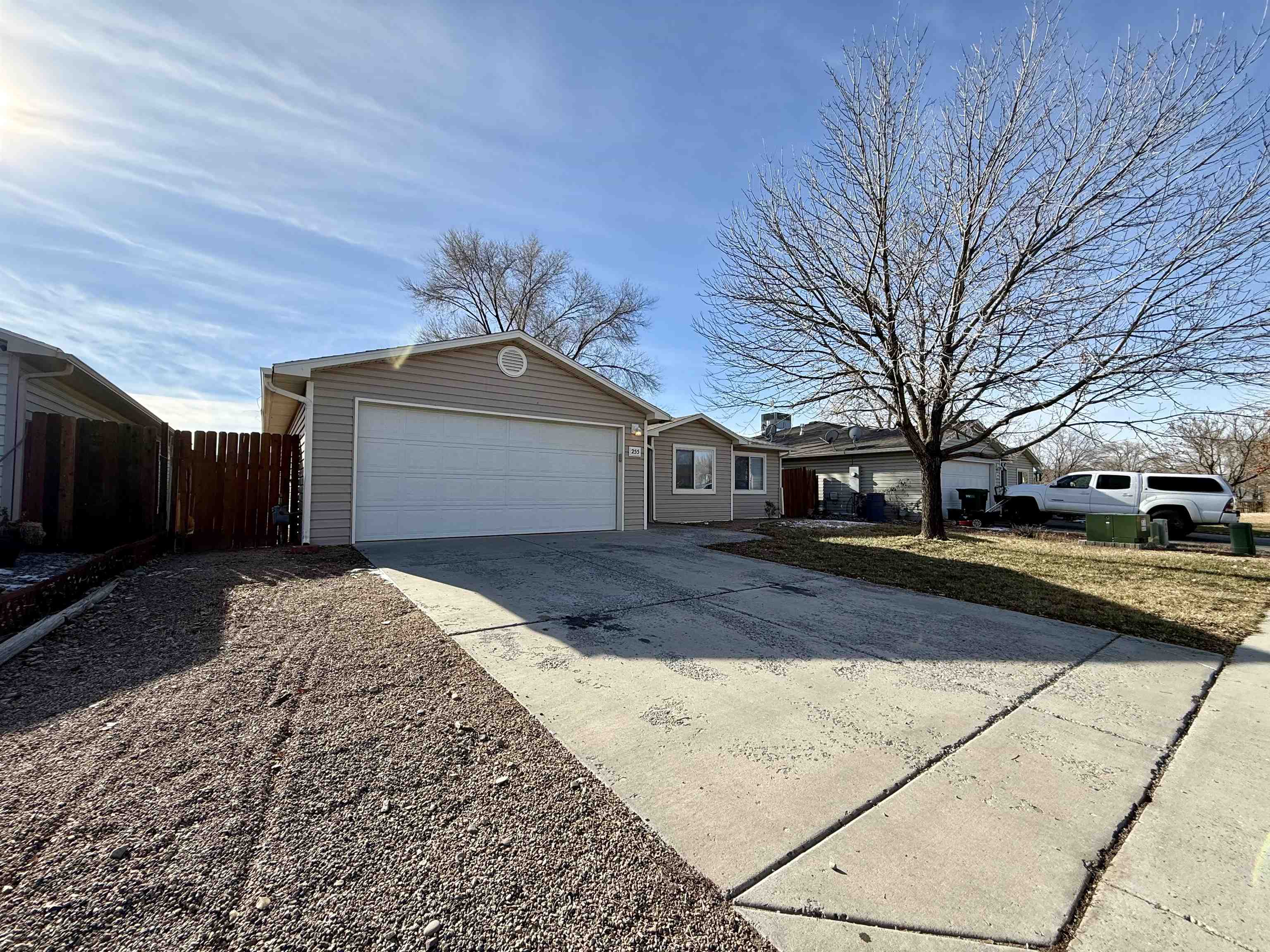 You will love the Colorado National Monument views from the backyard! In the backyard you will also find mature landscaping, and a large patio/deck area. Now step inside this Fruita, ranch style home to appreciate the vaulted ceilings and a spacious living area. Kitchen and Bathroom have been recently remodeled and new garage door.  There is a lot of natural sunlight coming into the home making it feel cozy. The Primary Bedroom has a walk-in shower as well as a walk-in closet. Don't miss out on your chance to see this home.  Park close by and lots of walking trials. All information, including measurements & square footage, deemed reliable but not guaranteed & should be verified by Buyer(s).