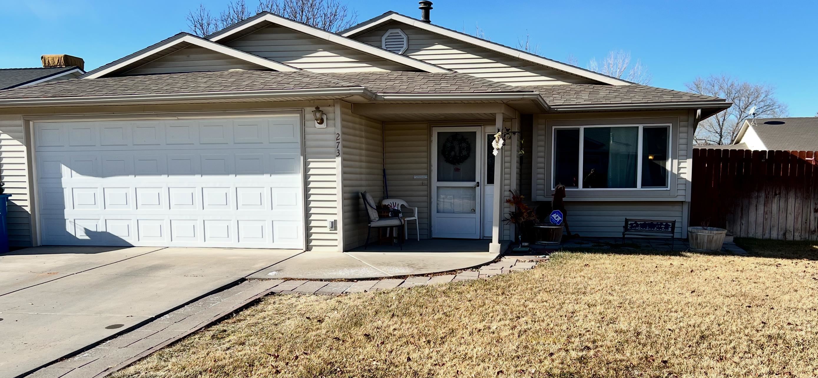 Very well-maintained home inside and out. Charming 3 bedrooms, 2 baths, 2 car attached garage. One-level living, No stairs. Located  close to grocery store, library, restaurants and just 10 minutes to downtown Grand Junction. Home includes all major appliances and Fenced back yard.