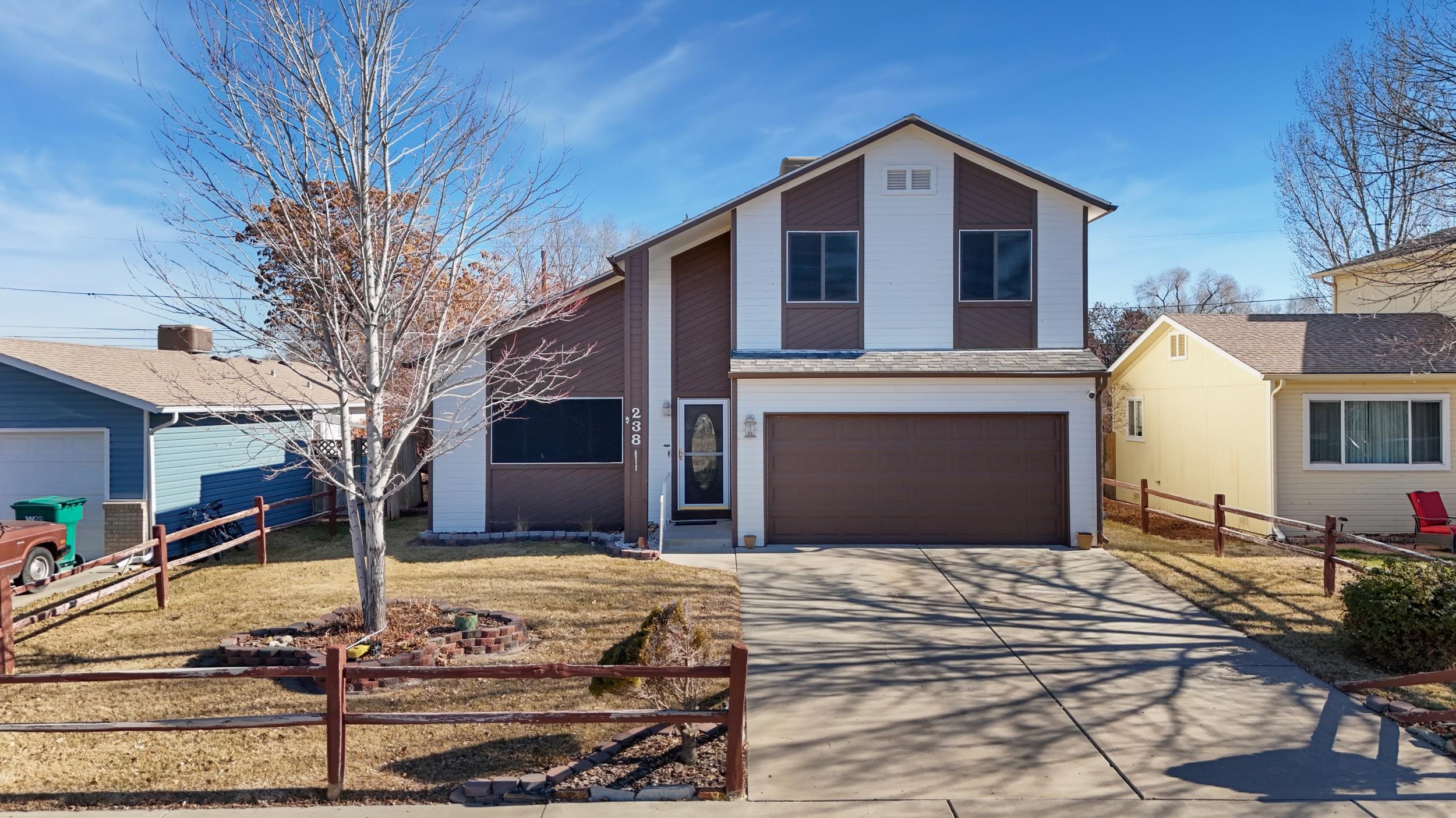 Welcome home to this Fruita gem in the heart of the city and blocks from downtown! Everything you need from shops to restaurants are all within walking distance! From the moment you walk in the front door, you’ll notice the vaulted ceilings with custom wood work. The open concept living room opens into the kitchen and dining room. You’ll find the primary bedroom downstairs along with an updated bathroom. Head upstairs and find 3 additional bedrooms and a full bath. Need more room for storage? We have just what you need for that! The exterior includes a 20x10 shed with electricity and 220 power. There is an installed sprinkler system as well as plenty of room for all your BBQ's or just a night to relax by the firepit. The home also has smart lighting/thermostats and a smart garage door opener. Don't miss out on this opportunity to make this home yours!