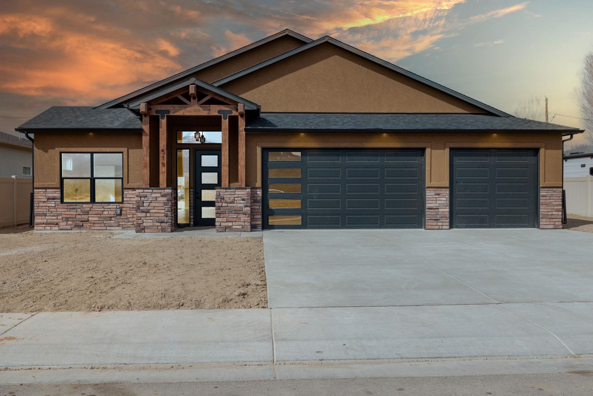 New Construction in Desert Peach Subdivision! A smart design, this home offers a split bedroom floor plan (four bedrooms with the fourth bedroom set up for a nice potential office with easterly views/exposure) and a cute back porch! A bright kitchen, it opens to the living and dining areas! A few perks to this home include TWO dishwashers, a sink in the laundry and EV power in the garage.  With nice interior finishes and a 16' side yard for outside storage or RV parking, this is a great home!  All information subject to change/error, buyer to verify all information.