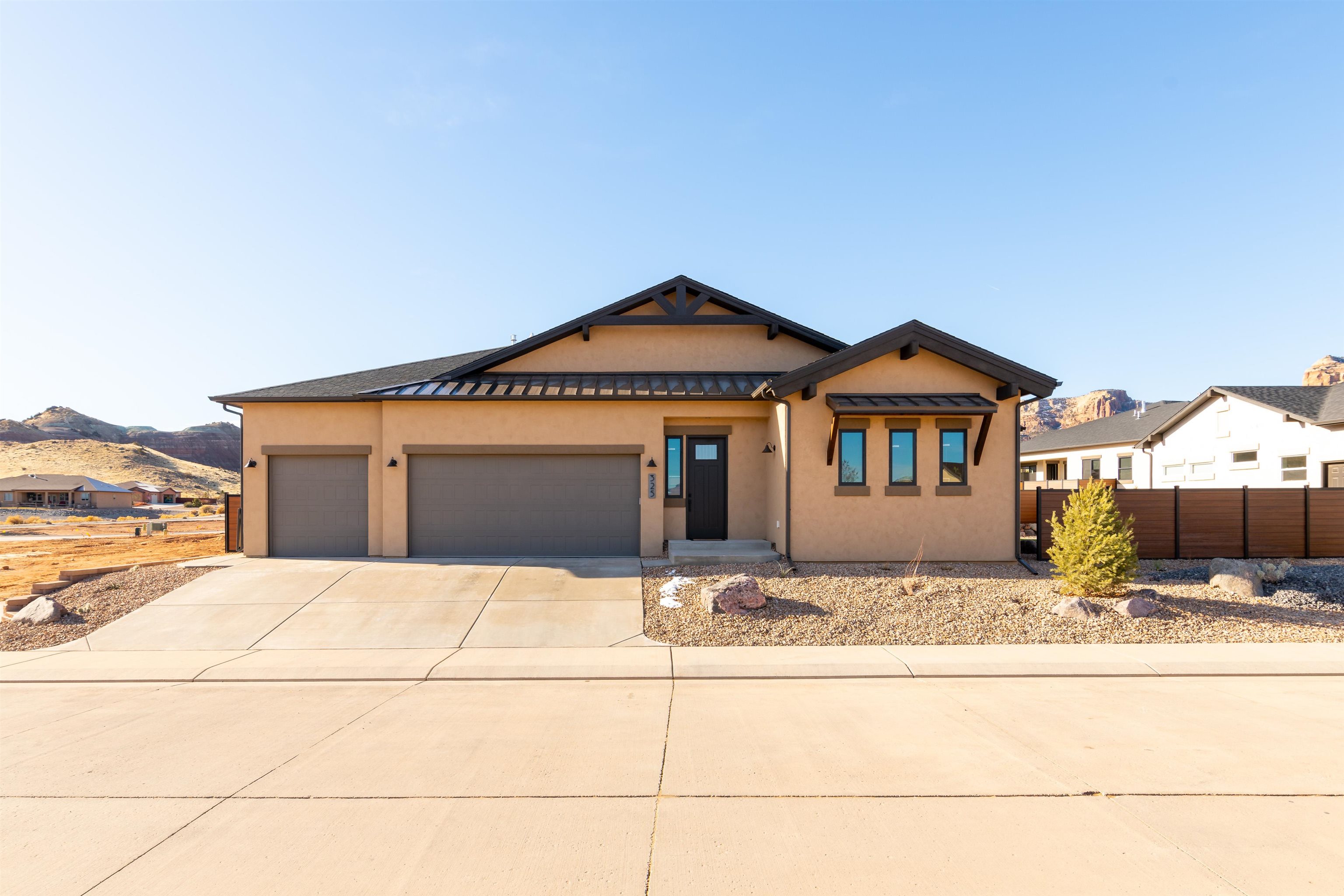 Another beauty brought to you by Conquest Construction.  Red Rocks Valley features stunning views and close proximity to the best of outdoor life in Western Colorado, plus it's a quick 5 minute drive to downtown GJ.  Inside you'll find vaulted ceilings, rustic wood beams, gorgeous flooring and finishes throughout with Andersen Windows installed to capture the views out every window. High desert landscaping and custom fencing is included! Book your private showing today!