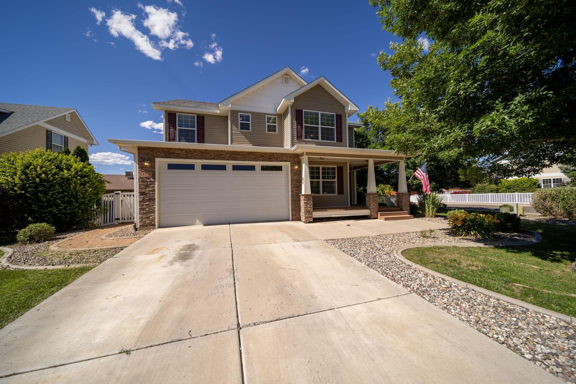 Come look at this beautiful Craftsman-style home in the Canterbury Park neighborhood. This spacious home has two living spaces, a kitchen, an office, and a half bath on the main floor. Upstairs, you will find the sizeable Primary suite with a walk-in closet and three more large bedrooms, one of which could be used as a workout or recreation room, 2 bathrooms, and the laundry room. The flooring is two years old, American-made Mohawk waterproof, scratch-resistant, stain-resistant laminate downstairs, and a 2-year-old carpet upstairs. All of the countertops throughout the home are granite—all stainless steel kitchen appliances. The landscaping is gorgeous! And consists of an automated sprinkler system. Completely fenced backyard with access to the neighborhood walking paths! Close to extensive trails, parks, shopping, schools, and downtown Fruita. If you are unable to see the home in person, make sure you check out the 3D virtual tour.