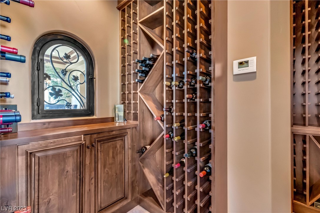 Wine cellar at entry of home.