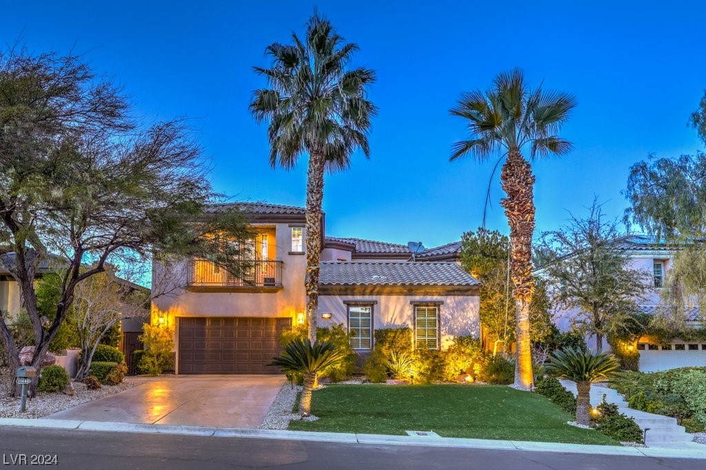 Prepare to be amazed by this luxurious property in the exclusive Red Rock Country Club through the West Gate. This property features a private 800 sqft courtyard with Jerusalem stone w/an attached casita which is just the beginning! Inside, you will find an open living area w/soaring ceilings, engineered hard wood flooring w/a custom projection screen & custom wood buildouts. The family room opens to the outdoors w/sliders & a marble & quartzite media wall with gorgeous fireplace. The fully remodeled gourmet kitchen is comprised of new cabinetry w/quartzite counters, marble backsplash, Stainless Steel appliances, large island & private breakfast room. The primary bedroom features a panoramic mountain view, balcony w/ a partial strip view, his & her walk-in closets & a lavish ensuite bathroom. Enjoy the exquisite backyard w/the unparalleled views of the double fairways with lit up mountains in the evening next to the fire pit and built-in BBQ on this elevated lot for added privacy.