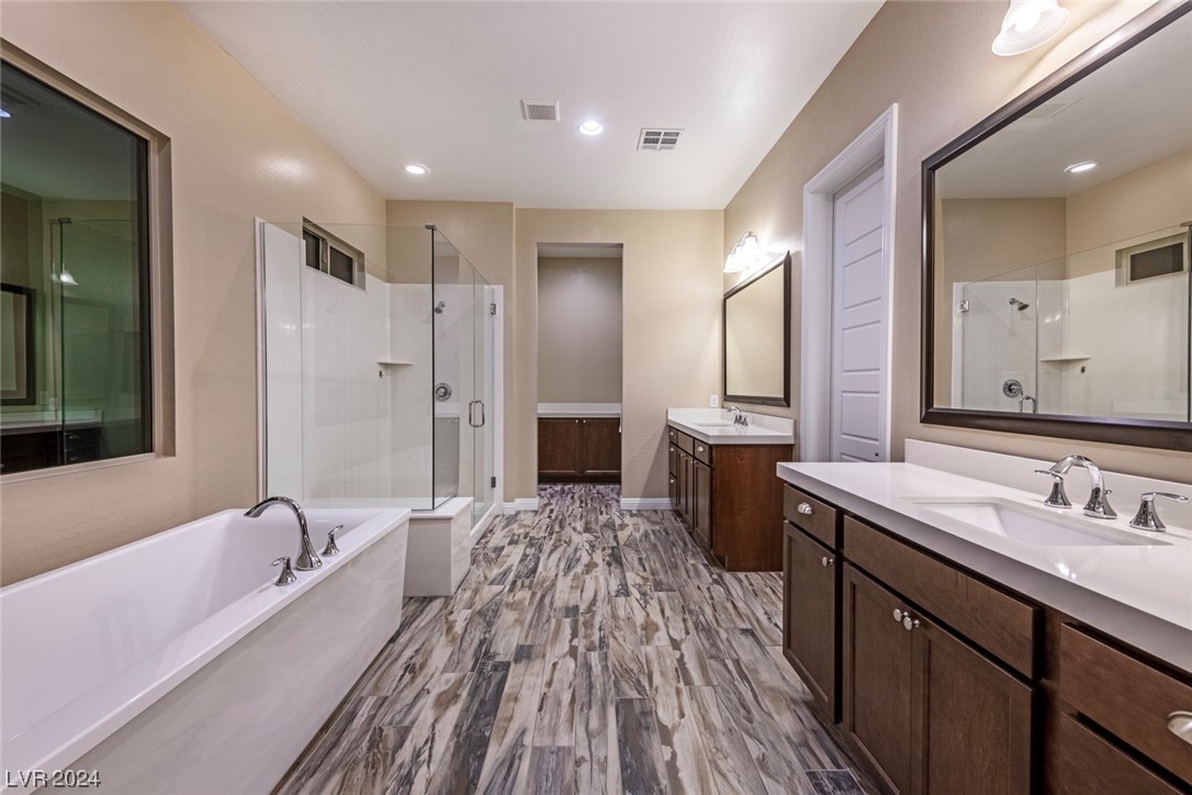 Primary Bathroom with Separate Tub/Shower & Double Sinks