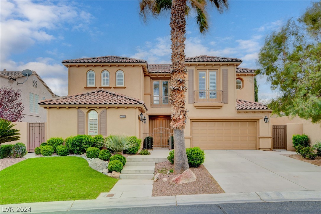 Pristine location with spectacular views of the golf course, mountains, & the Las Vegas Strip! This Red Rock Country Club luxury home features a formal living room with large picture windows that allow natural light to flow through the heart of the home. The spacious kitchen is a chef’s dream with built-in ovens, a cooktop, and granite countertops. Bedrooms on both levels of this home make it perfect for generational living/hosting guests. Upstairs you will find the large primary retreat with plenty of natural light, a private balcony, and a walk-in closet. The primary bathroom features a walk-in shower, a separate tub, and dual vanities. The oversized backyard offers true privacy, with no neighbors looking in! Enjoy a built-in fire pit and a spacious covered patio with plenty of room for a pool and spa. The AC, furnaces, and water heater were replaced in 2018 and have been meticulously well-maintained. Call today to schedule your private tour of this gorgeous home.