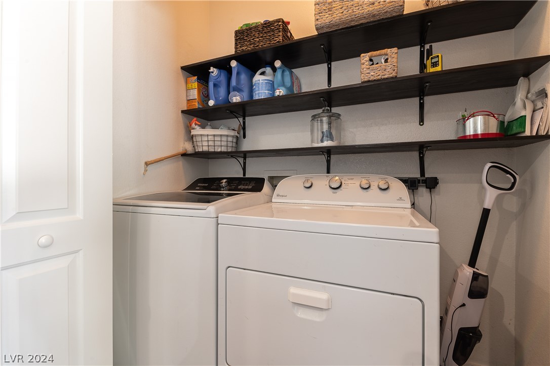 Washer and Dryer Stay with shelving
