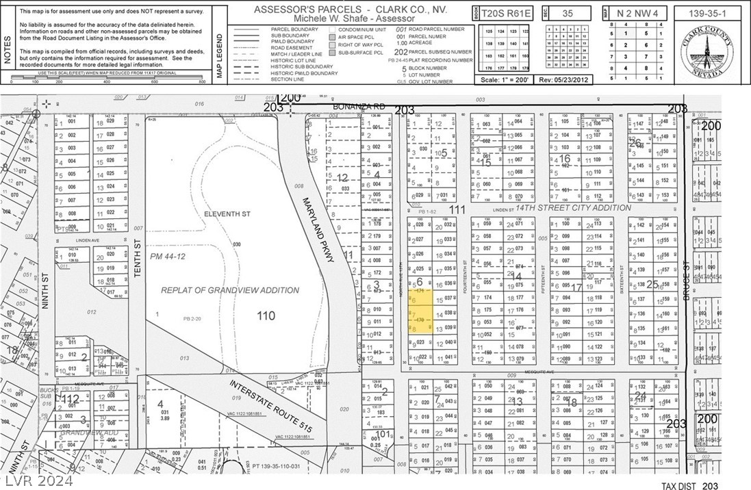 Land,For Sale,0 N 13th St, Las Vegas, Nevada 89101,24,392 Sqft,Price $750,000