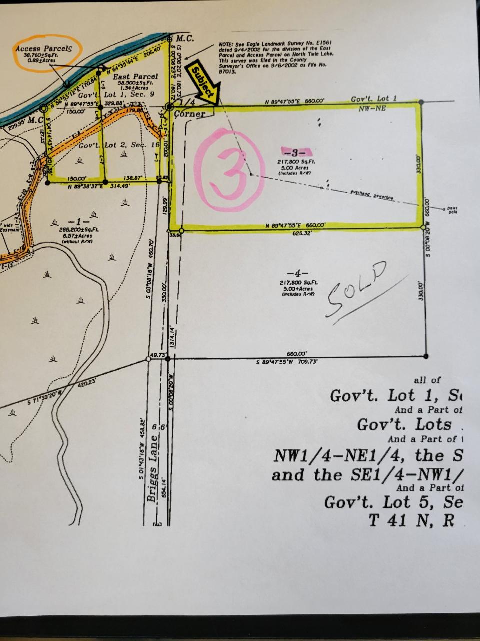 North Twin Lake lot picture