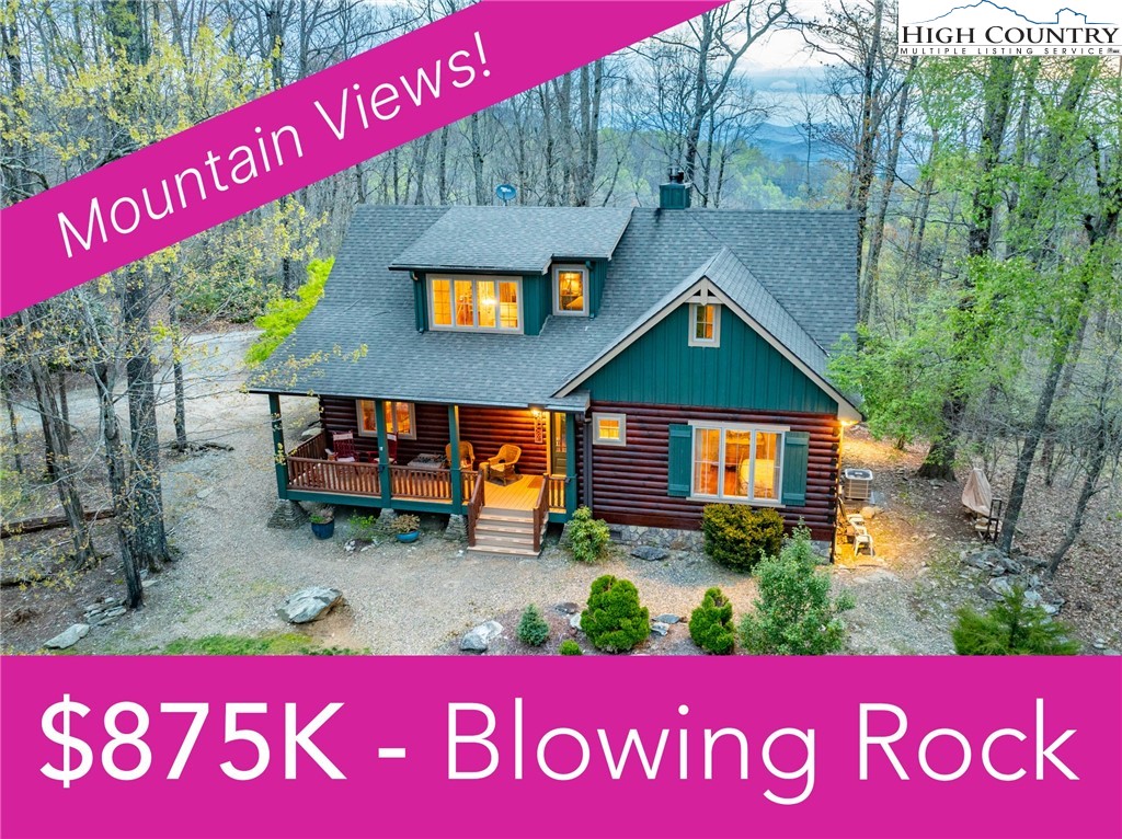 Beautifully appointed Log Cabin in Blowing Rock - custom built, turn key Mountain Log Home is located in the convenient and highly desired Fox Den neighborhood, between Boone and Blowing Rock. Lovely Log Mountain Home is located on a landscaped lot with spacious front and back porches. Enjoy a seasonal view and a fire pit to enjoy on cool mountain evenings. Upon entering the home, you immediately feel comfortable in the Great room with High Beamed Ceilings and Majestic Stone Fireplace. There is a spacious open kitchen with modern amenities leading to gracious dining spaces for entertaining. The two bedrooms on the main level each have their own personal bathrooms. The upstairs Master suite and extra sitting area provide a quiet sanctuary to escape to after a busy fun-filled day in the High Country. Long term and Short term rentals are permitted. Come see this Stunning Mountain Log Home to call your own!
