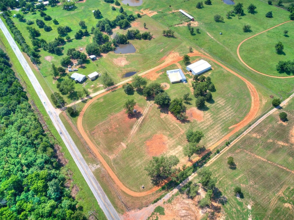 12677 NE 63rd Street, Spencer, OK 73084 drone / aerial view featuring a rural view