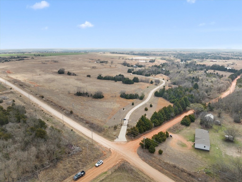4970 N Westminster Road, Guthrie, OK 73044 bird's eye view featuring a rural view