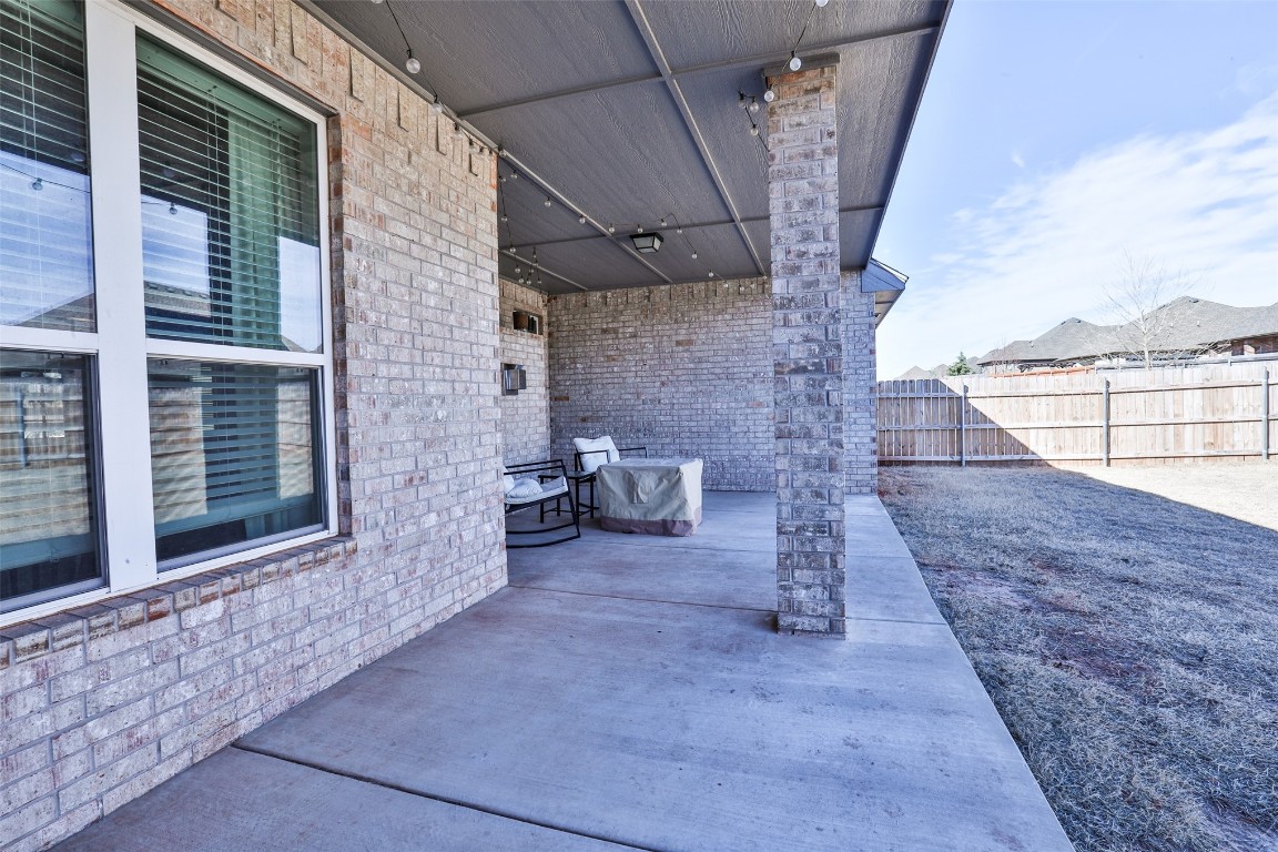 12017 SW 50th Street, Mustang, OK 73064 view of terrace