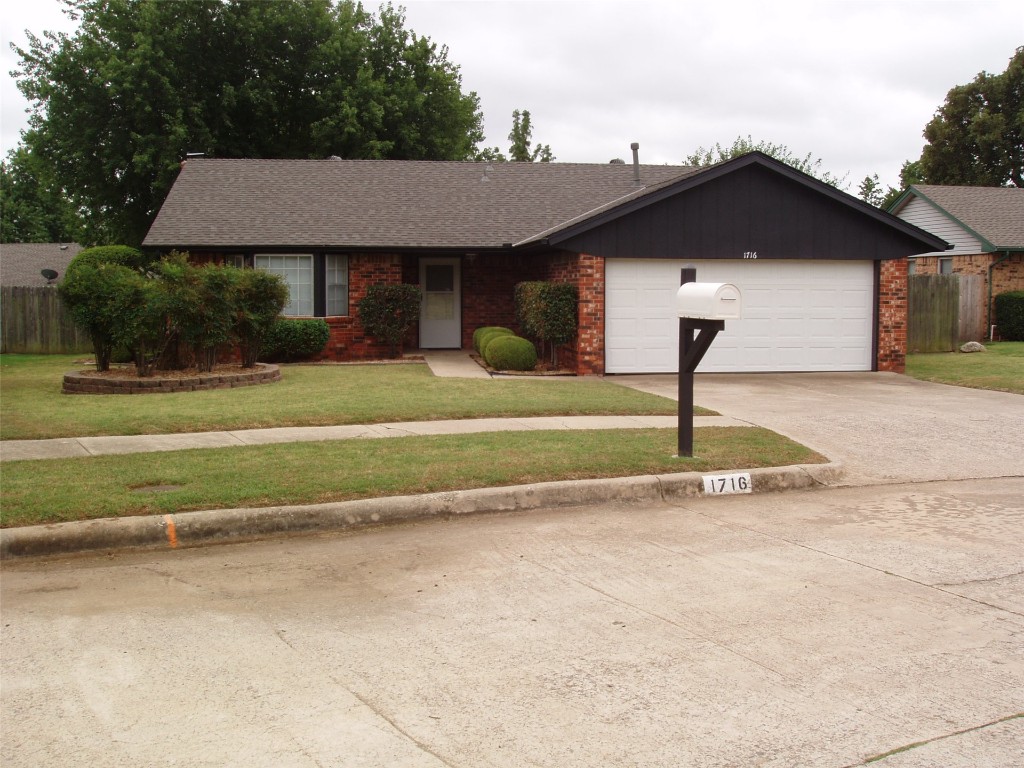 This beautiful brick home is located on a cul-de-sac on the NE side of Norman. It has 3 bedrooms, 2 full baths, 2 living areas and a 2-car garage. Second living area, with gas log fireplace, is open to the large kitchen with bay window. It is fenced, has a back patio and is conveniently located to shopping, dining and The University of Oklahoma. Both baths recently updated with all new fixtures and tile work; large kitchen with new granite counter tops and subway tile back splash. New carpet and floor tile throughout. New impact-resistant roof to be installed prior to closing with accepted contract. This roof should allow buyer's to receive discount on home insurance.