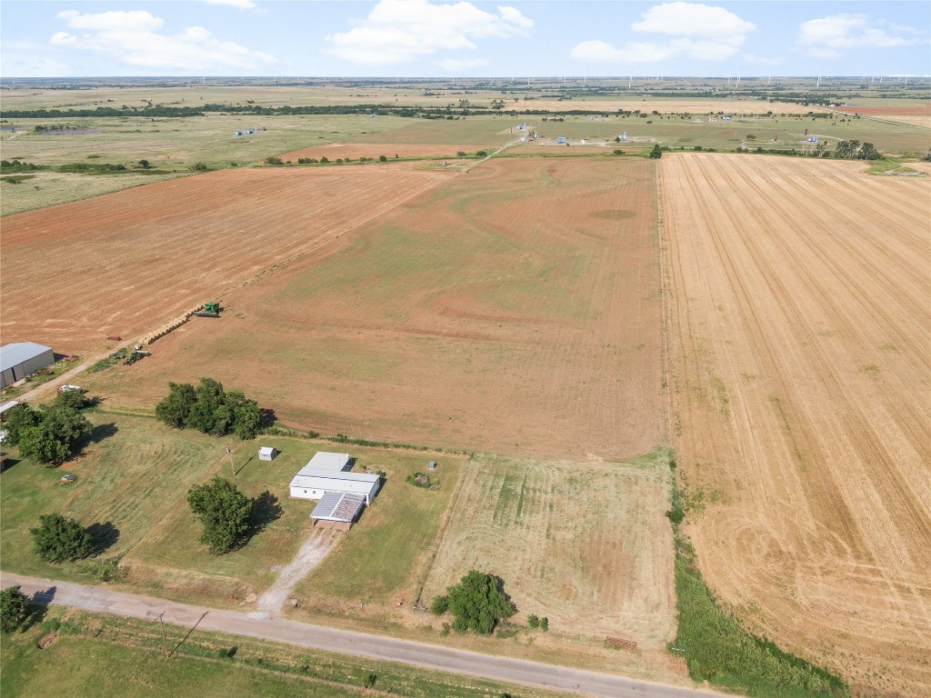 37143 County Street 2500 Street, Carnegie, OK 73015 drone / aerial view with a rural view