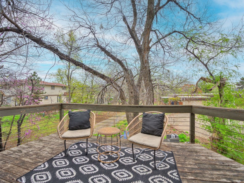 6313 Chatham Road, Oklahoma City, OK 73132 view of wooden deck