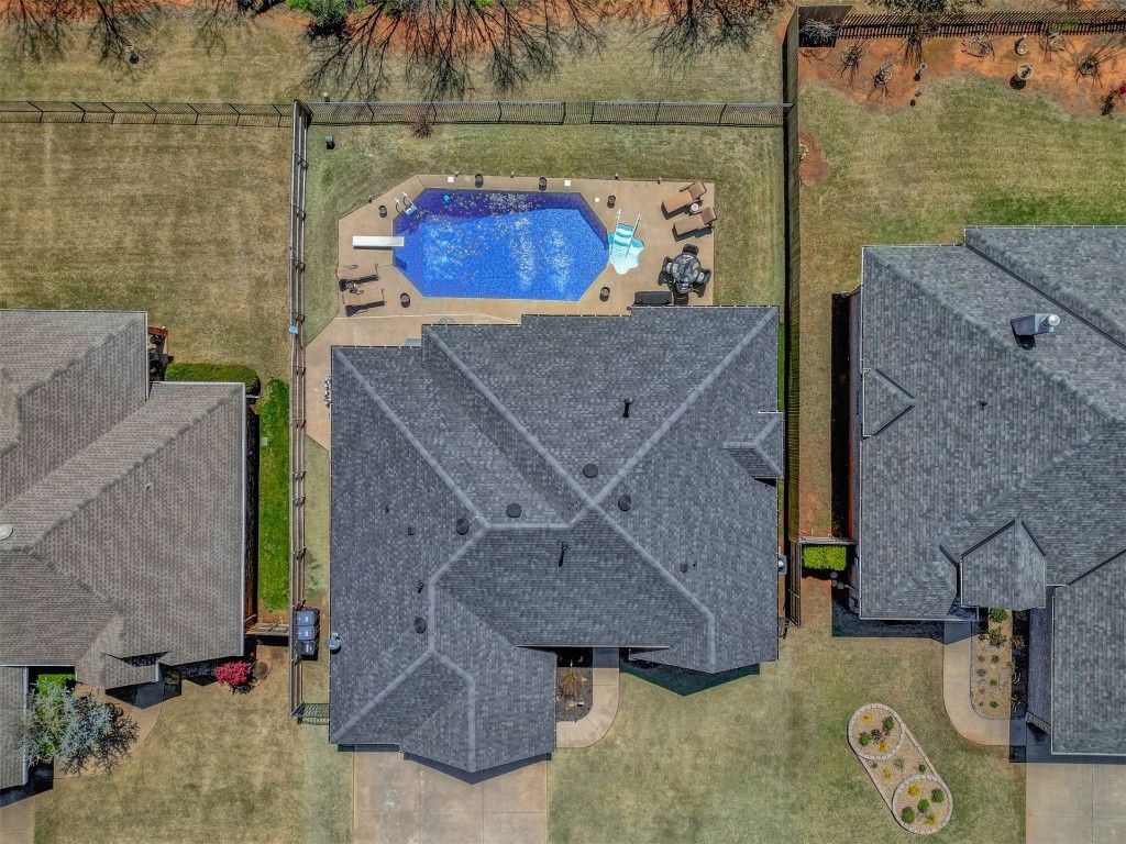 1312 SW 126th Street, Oklahoma City, OK 73170 view of drone / aerial view