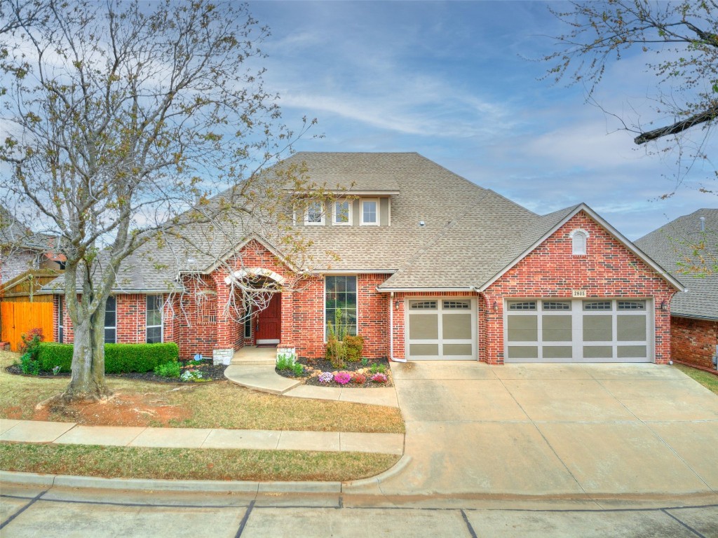 If you have never been inside the gates of the Borgata neighborhood in NE Edmond, NOW is the time! This custom-built home in the sought after neighborhood is full of amazing finishes and ready for its new owners. The curb appeal as you drive up with the well-kept yard and freshly painted exterior will leave you wanting more. As you step inside you are greeted with high ceilings, arched doorways and formal dining room with custom wall cut outs. The kitchen is a chefs dream with a 2-tiered bar area, custom backsplash and plenty of counter and cabinet space. The open concept to the living room is great for entertaining in both areas. The cozy fireplace is a great addition to any cold night. The secondary bedrooms are spacious with walk-in closets. An office that dreams are made of with built in shelving and tons of natural light. The primary bedroom has heighted ceilings with an abundance of space and connects to the ensuite bathroom. A gorgeous retreat including a claw foot tub, separate vanity area and split sinks. The upstairs bonus space is perfect for guests or the family game nights. The neighborhood features a pool and security gate. The location to highway access and the best restaurants and shopping are icing on the cake. Come take a look before this one is gone!