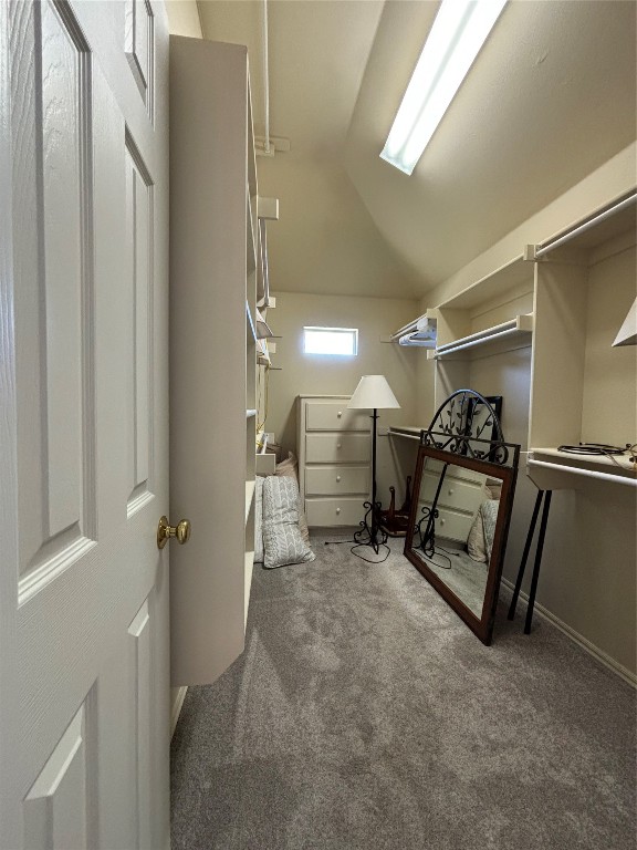 8304 NW 75th Street, Oklahoma City, OK 73132 spacious closet with lofted ceiling and carpet flooring