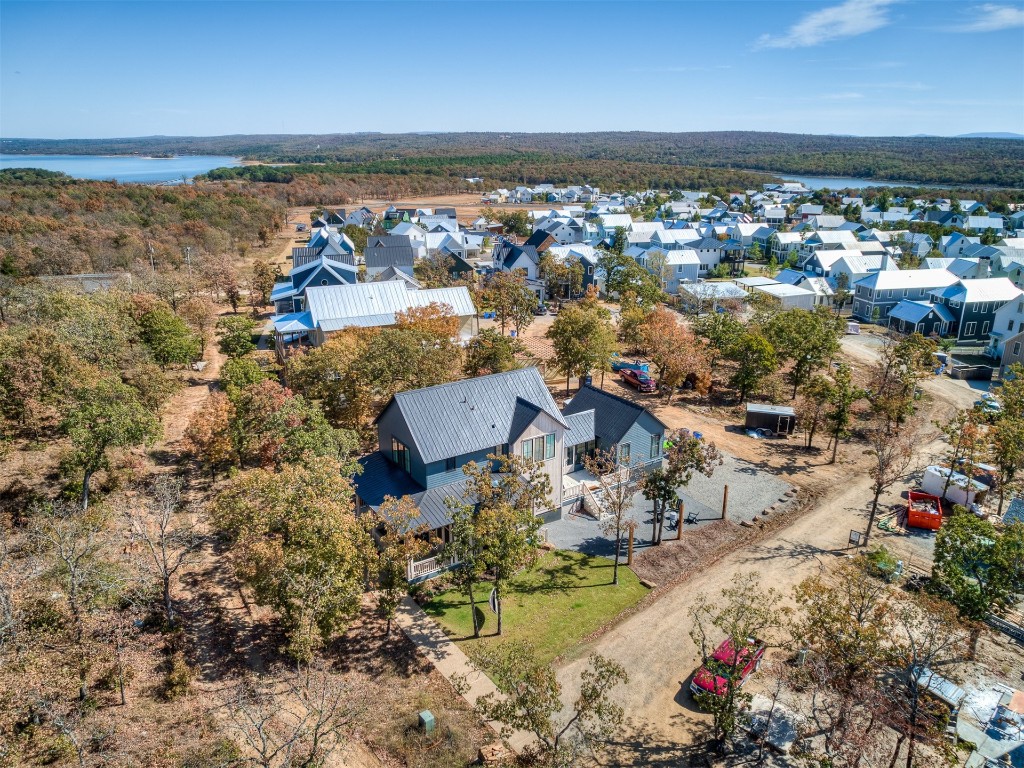 96 Walk in the Woods Lane, Carlton Landing, OK 74432 drone / aerial view featuring a water view