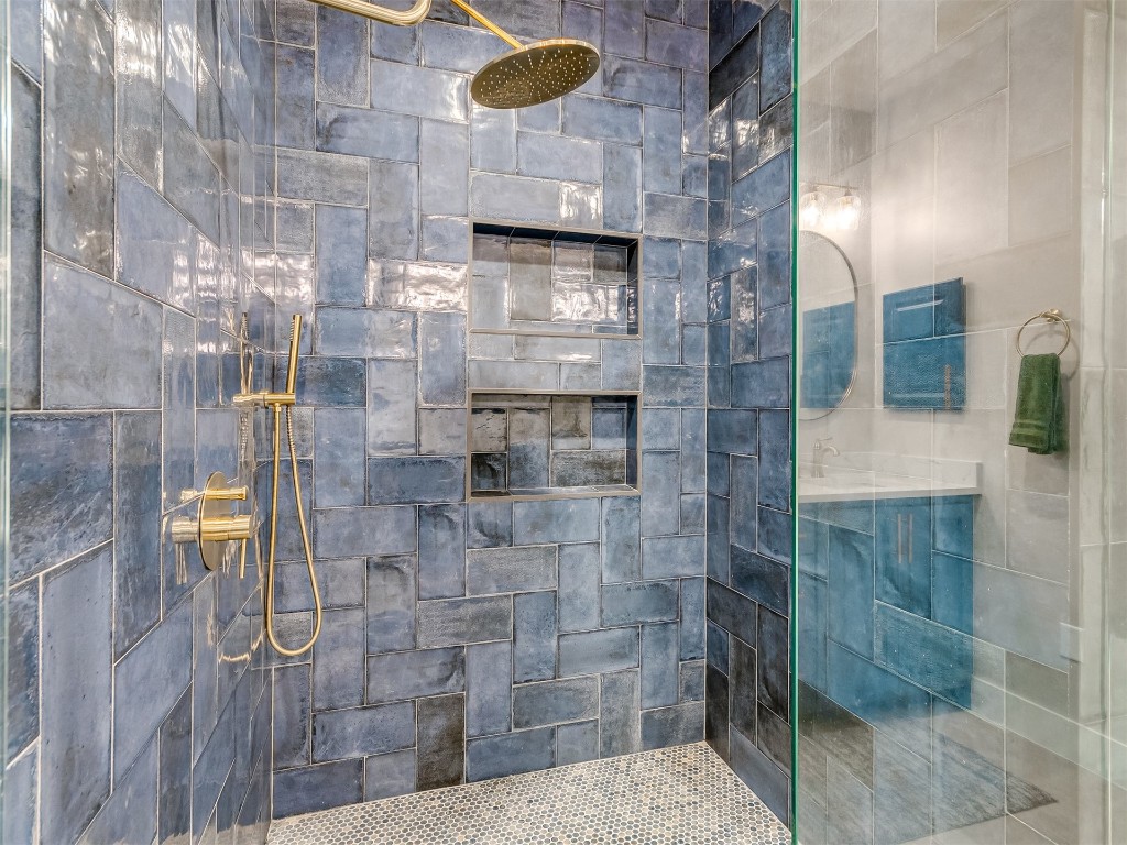 59 Redbud Street, Carlton Landing, OK 74432 bathroom with tiled shower