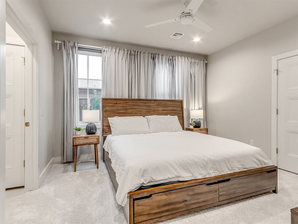 59 Redbud Street, Carlton Landing, OK 74432 carpeted bedroom with ceiling fan