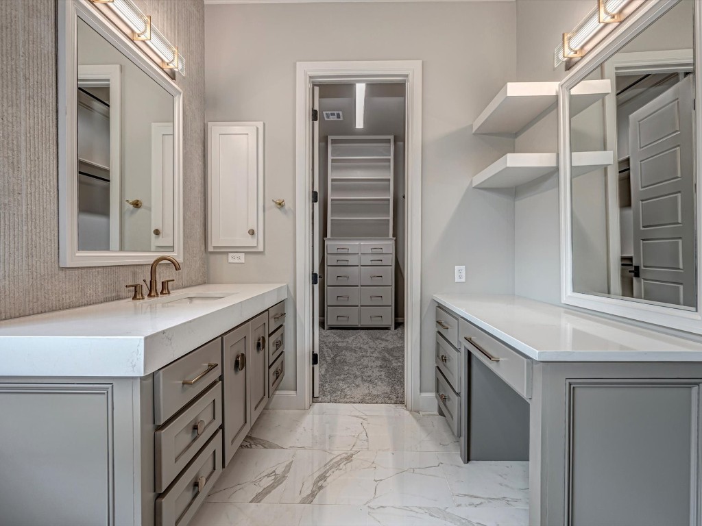 4217 Grand Timber Drive, Edmond, OK 73034 bathroom featuring tile flooring and vanity