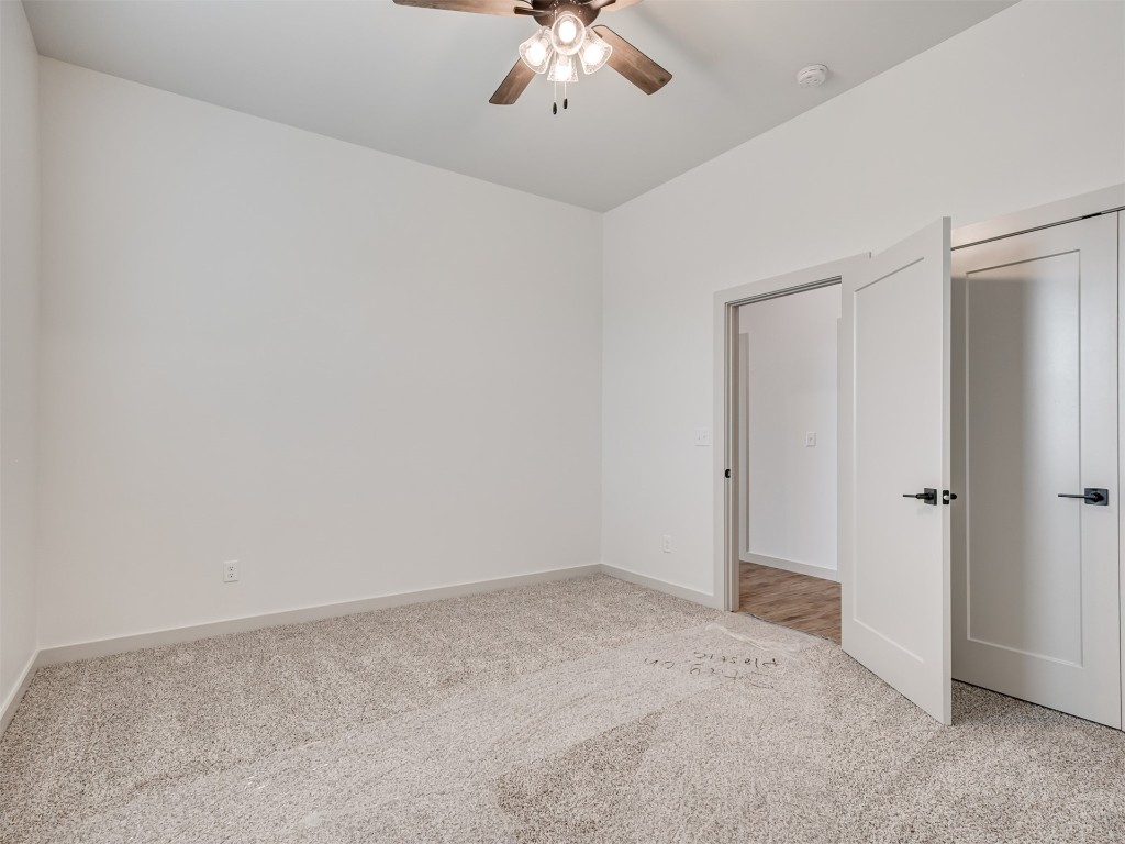 508 Venetian Avenue, Piedmont, OK 73078 carpeted spare room with ceiling fan