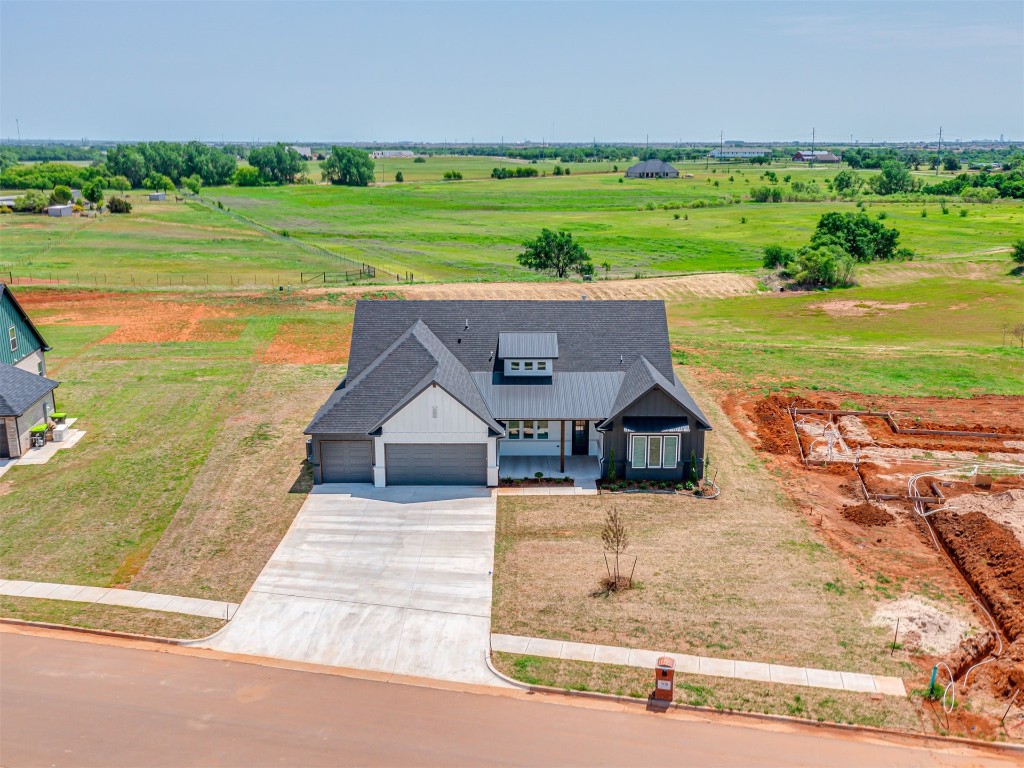 508 Venetian Avenue, Piedmont, OK 73078 drone / aerial view with a rural view