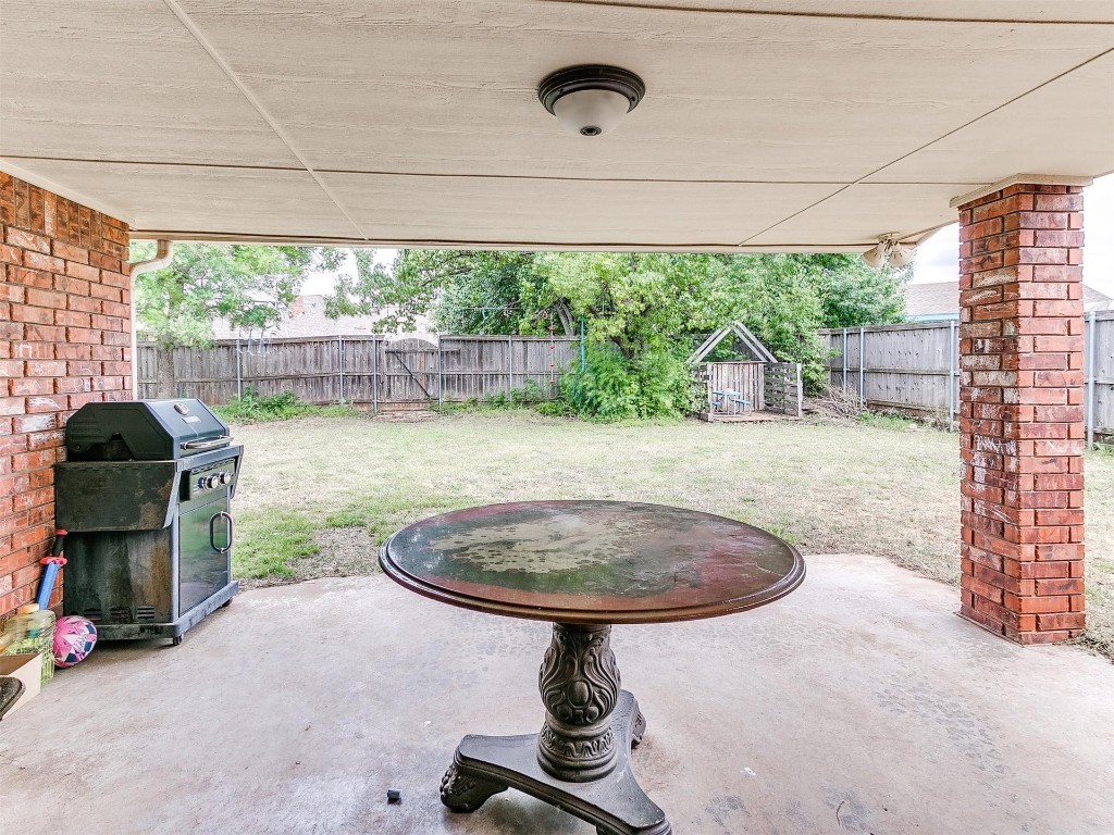 15512 Juniper Drive, Edmond, OK 73013 view of patio with area for grilling