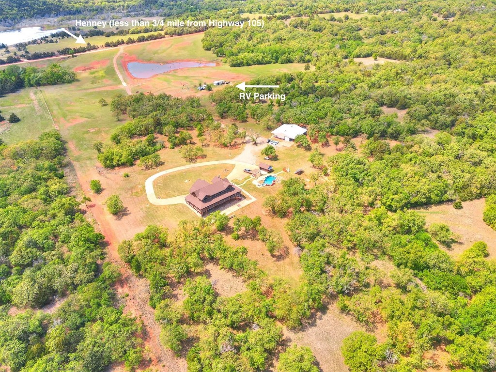 2050 S Henney Road, Guthrie, OK 73044 view of aerial view