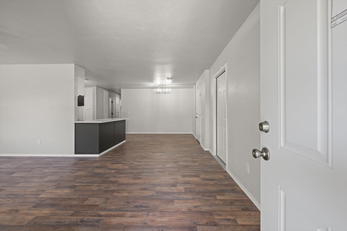 1619 W Oklahoma Avenue, Guthrie, OK 73044 interior space featuring dark hardwood / wood-style flooring