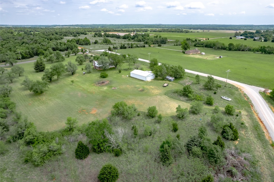 13494 290th Street, Blanchard, OK 73010 aerial view with a rural view