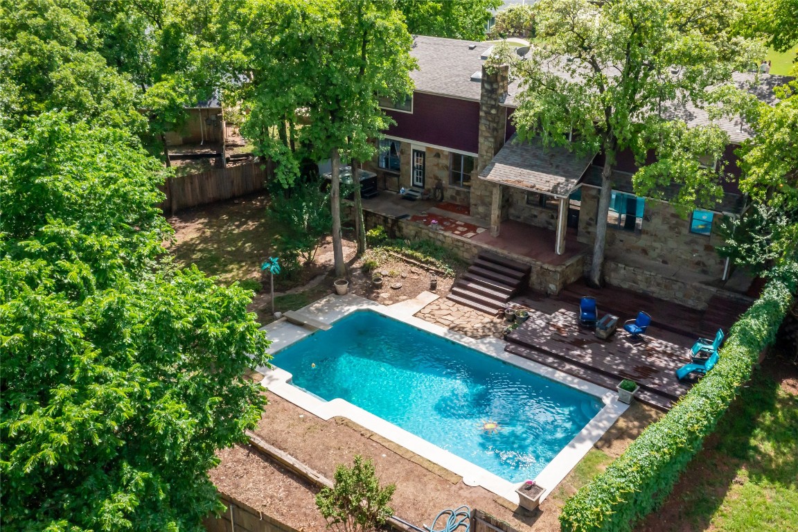 208 Crown Colony Court, Edmond, OK 73034 view of swimming pool featuring a diving board and a patio area