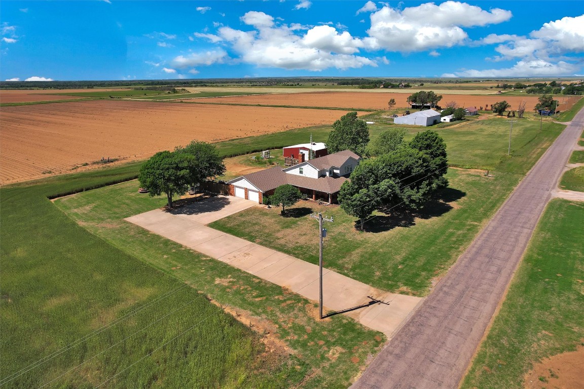 20290 E County Road 175, Elmer, OK 73539 birds eye view of property with a rural view