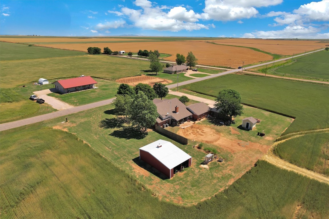 20290 E County Road 175, Elmer, OK 73539 aerial view with a rural view