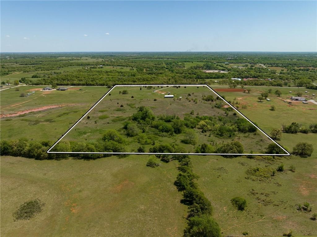21787 Meridian Avenue, Blanchard, OK 73010 drone / aerial view featuring a rural view
