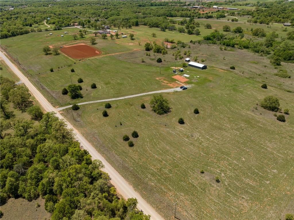 21787 Meridian Avenue, Blanchard, OK 73010 bird's eye view with a rural view