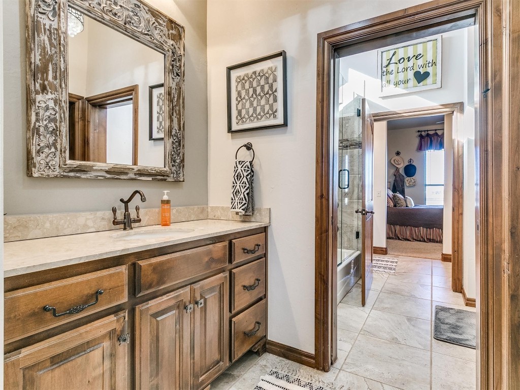 5400 N Piedmont Road, Piedmont, OK 73078 bathroom with vanity and tile flooring