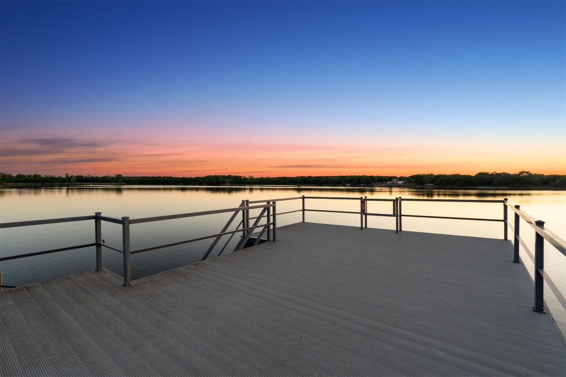 103 E Shore Drive, Arcadia, OK 73007 dock area featuring a water view