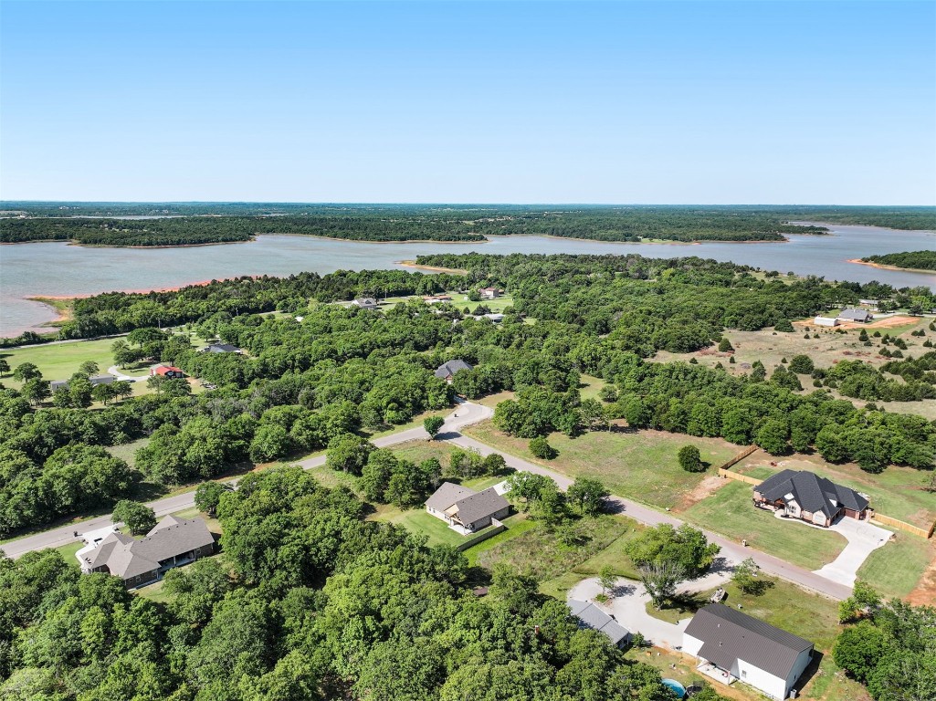 32704 Tincup Drive, Shawnee, OK 74804 aerial view with a water view