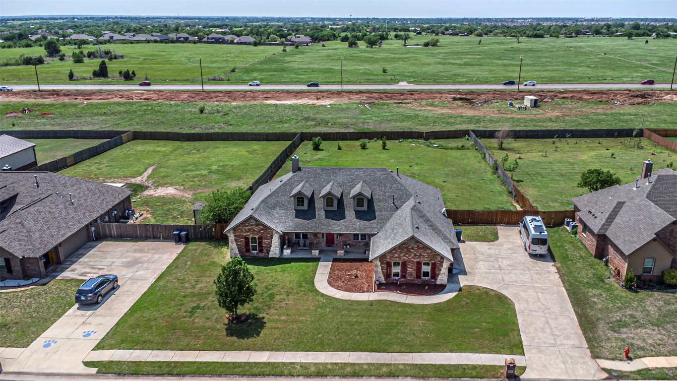 14509 Almond Valley Drive, Oklahoma City, OK 73165 drone / aerial view with a rural view