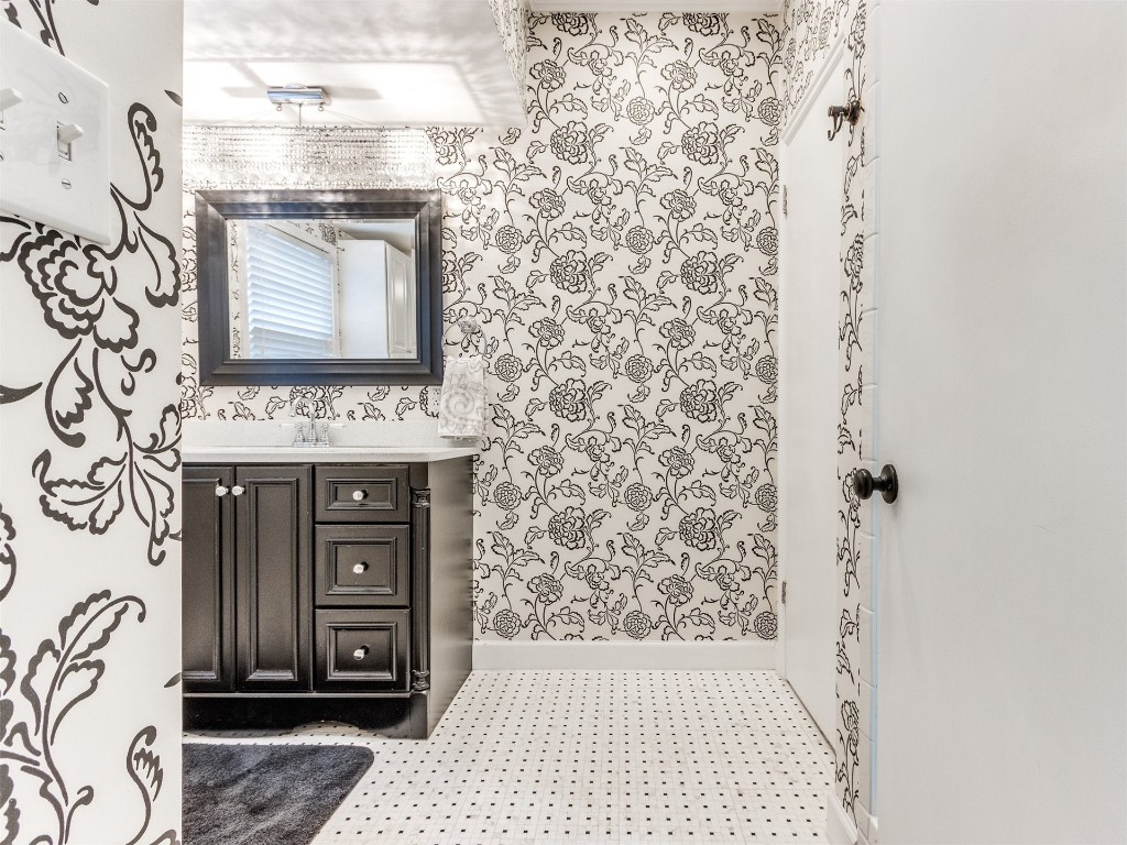 1008 NW 39th Street, Oklahoma City, OK 73118 bathroom with vanity and tile floors