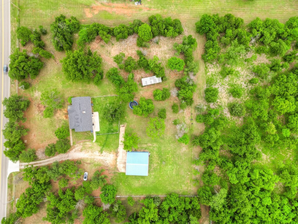 6404 S Peebly Road, Newalla, OK 74857 view of drone / aerial view