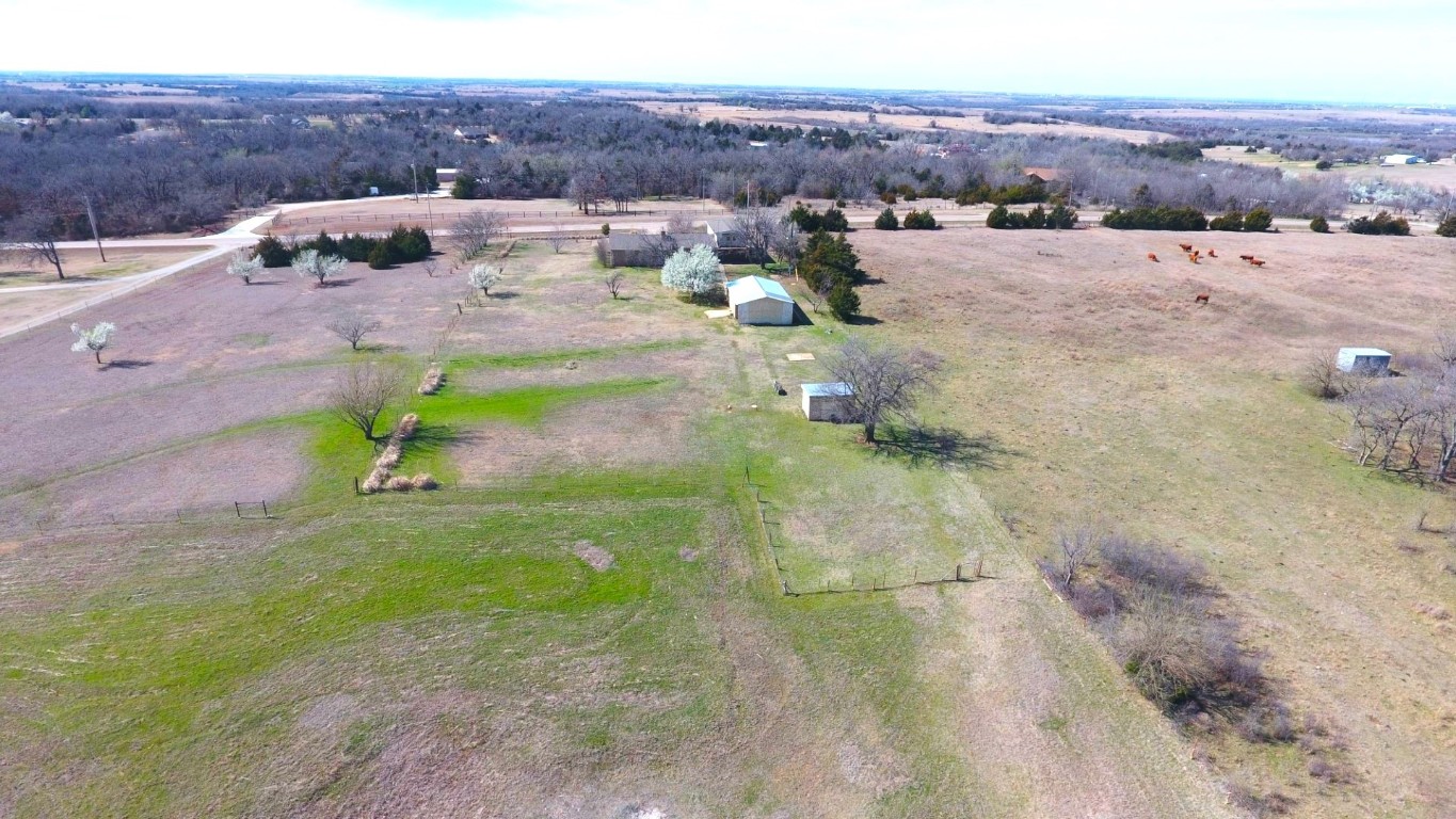 25550 County Road 110, Perry, OK 73077 birds eye view of property with a rural view