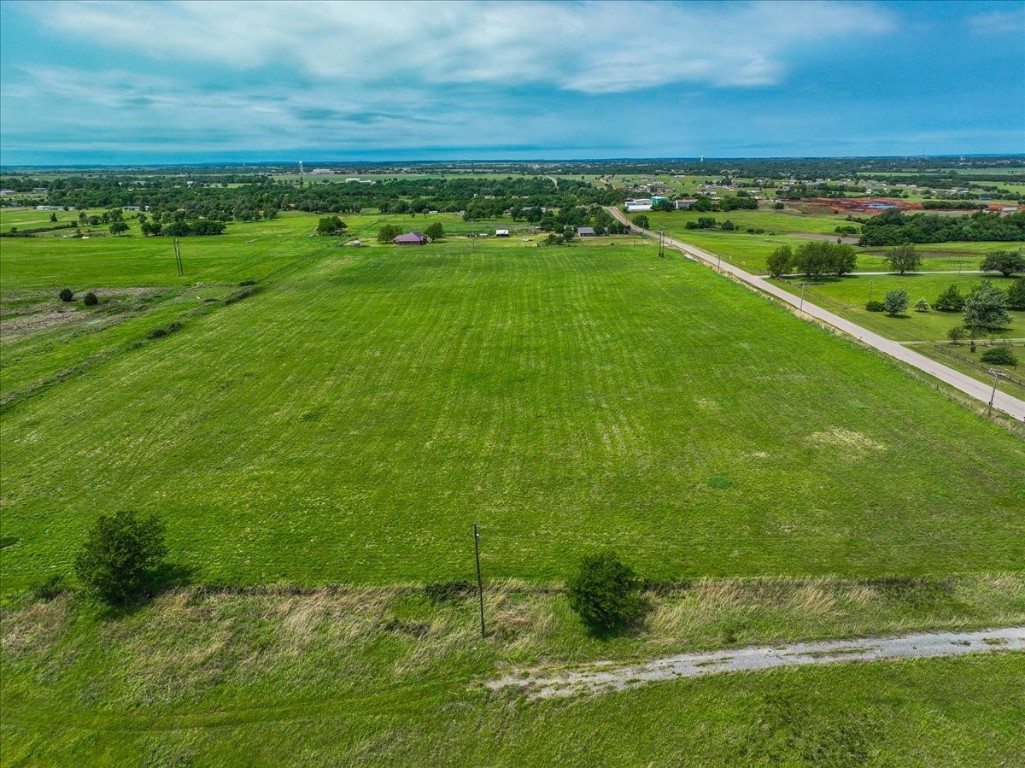 Lot 1 County Road 1390, Chickasha, OK 73018 birds eye view of property featuring a rural view