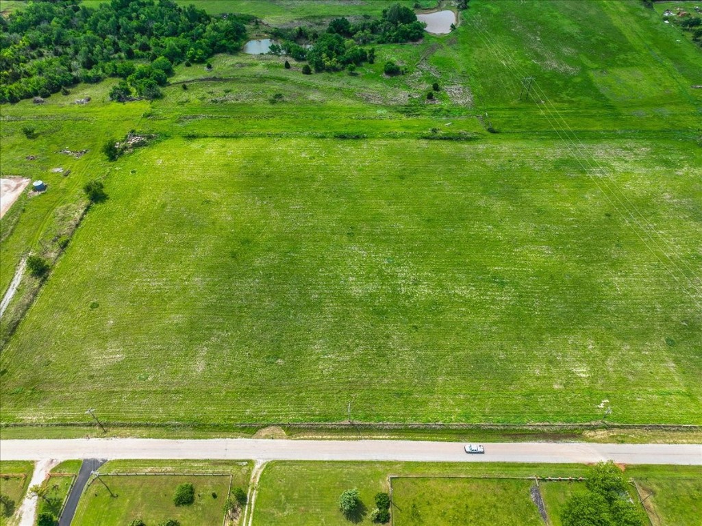 Lot 2 County Road 1390, Chickasha, OK 73018 birds eye view of property featuring a rural view