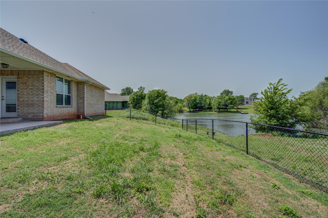 201 Casey Lane, Washington, OK 73093 view of yard with a water view